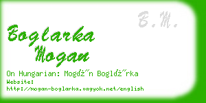 boglarka mogan business card